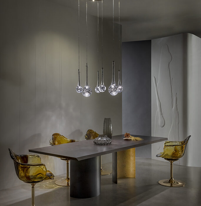 Luxury Murano glass chandeliers - Gocce di Luna