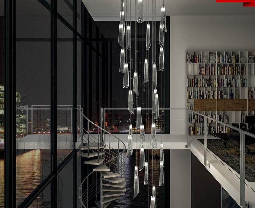 Luxury modern glass chandeliers - Crypto