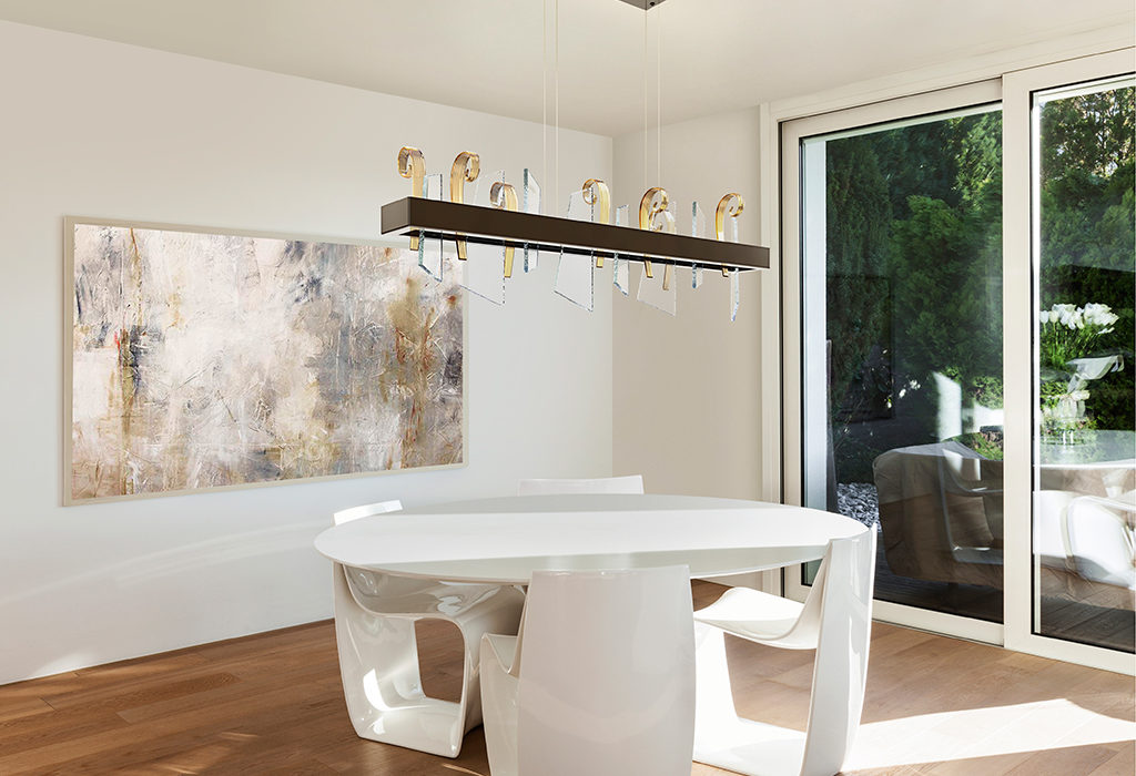 Luxury chandeliers made of glass, with LED lights - Vela