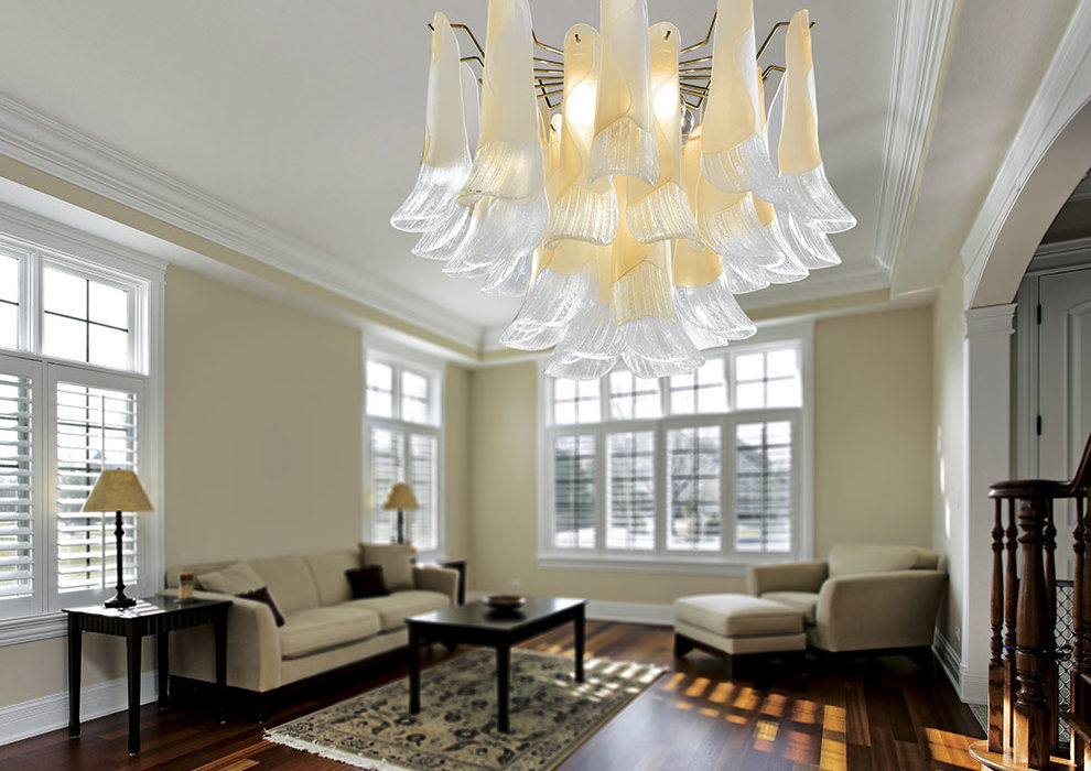 Lampadari di Lusso in foglie di vetro - Petali